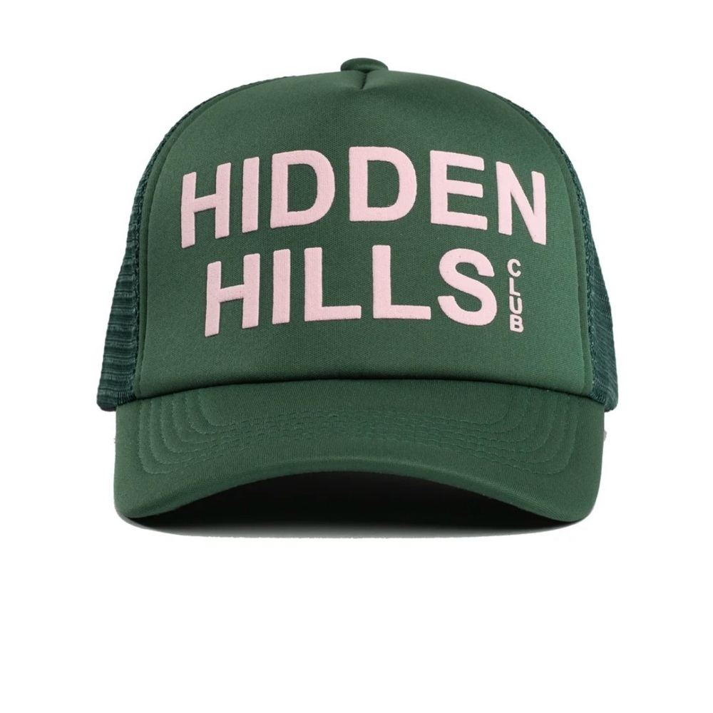 HIDDENHILLS Puffer Hat Green and Pink